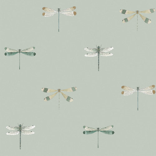Sophie Allport Vliesbehang Kinderkamer - Watercolour Dragonfly Pale Sprig