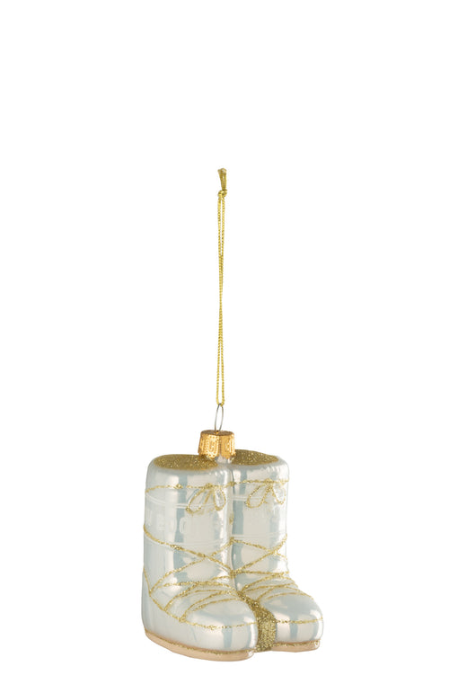 J-Line hanger Maan Laarzen - glas - wit