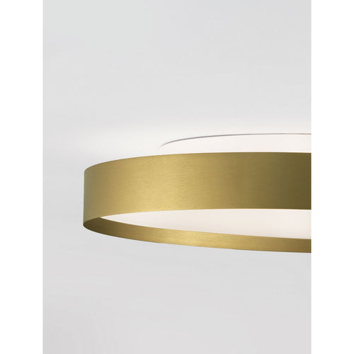 Nova Luce ROI Inbouw plafondlamp geborsteld goud, Triac dimbare LED 48W 3724lm 2700-3000K CCT