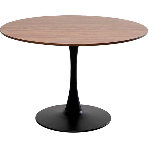 Kare Design Eettafel Schickeria Ø110cm walnoot en zwart - vtwonen shop