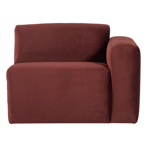 WOOOD 1-zits bank arm rechts vel. kastanjebruin Mojo Base - 74x105x97