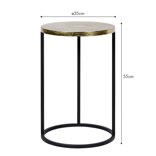 Atmooz bijzettafel Fitz - antiek messing - Ø 35 x H 55 cm