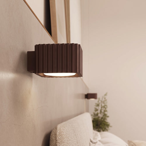 Sollux Lighting Wandlamp RIFF bruin Gx53 - 10x12x6cm