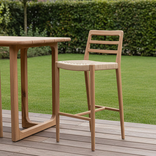 Verano teakhouten barstoel - Tuinstoel