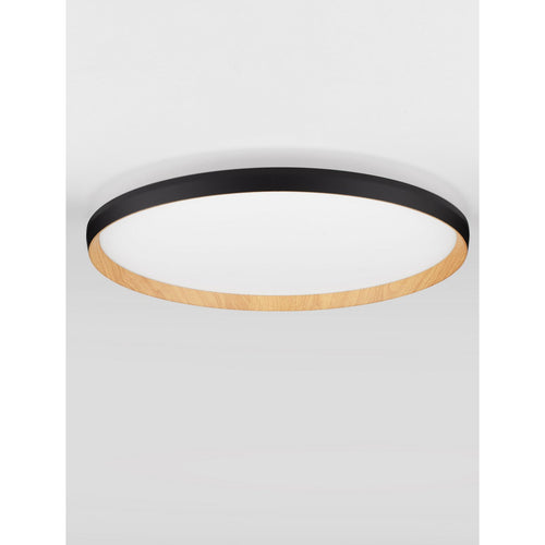 Nova Luce VOMOS Inbouw plafondlamp Sandy Black, Wood Triac dimbare LED 55W 4760lm 2700-3000-4000K CCT