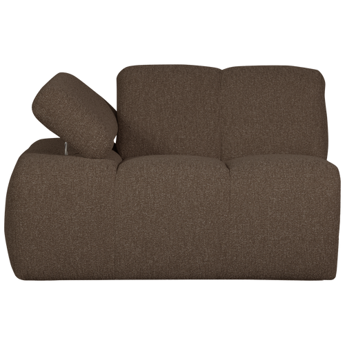 WOOOD 1-zits bank met arm links Mojo - Bouclé - Bruin - 74x120x97 - vtwonen shop