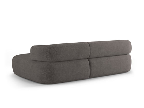Micadoni rechter hoekbank Jenny 5-zits, boucle grijs - 145x225x73cm