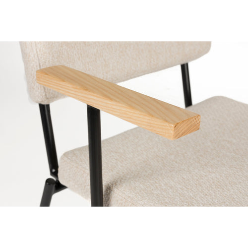 Zuiver Fellow Eetkamerstoelen armleuning Off-White - Set van 2 - vtwonen shop