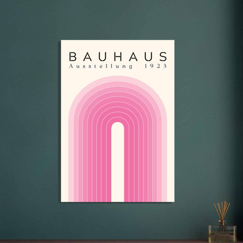 Artfulprints  Bauhaus - Pink rainbow   poster 50x70 cm - vtwonen shop