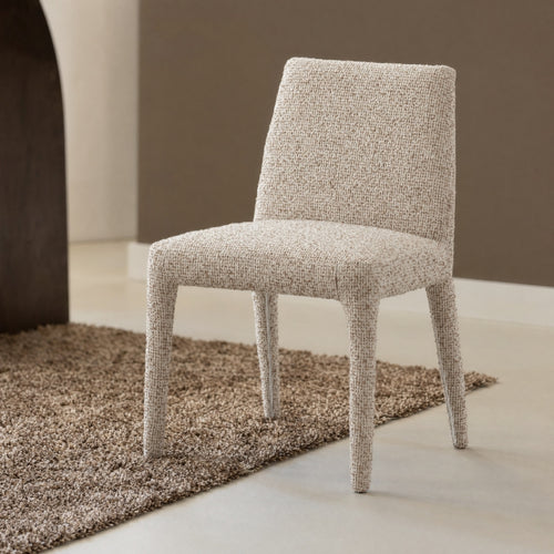DÉJA Living Eetkamerstoel Méline - Stof - Taupe - Set van 2