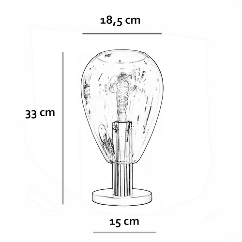 Freelight tafellamp Dorato - 1 lichts - 18.5  x 33   cm - zwart goud - vtwonen shop