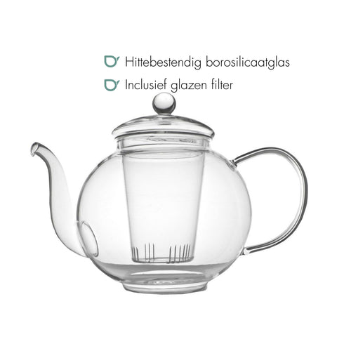 Bredemeijer - Theepot Verona 1,5L enkelwandig glas - vtwonen shop