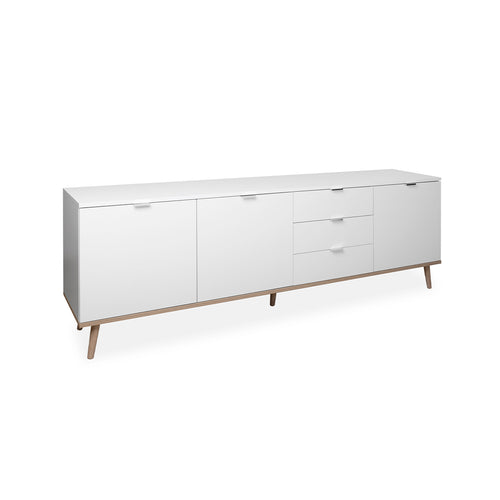 CALICOSY - Lage Buffetkast COPENHAGUE - Wit - 40x200x68 cm