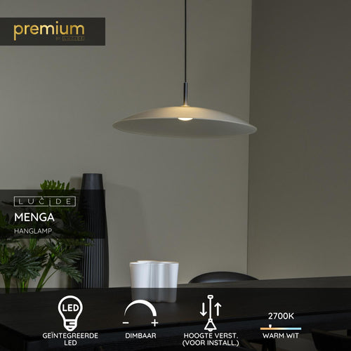 Lucide hanglamp MENGA - Geïntegreerde LED - Opaal - vtwonen shop
