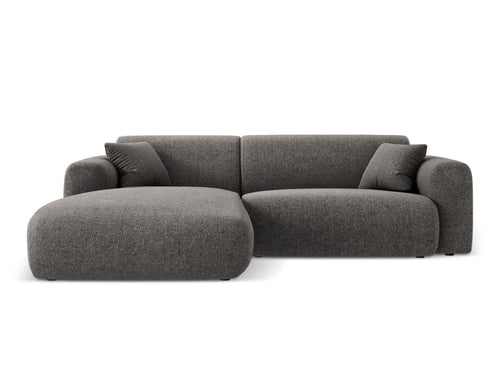 Cosmopolitan Design linker hoekbank Nolio 4-zits, chenille, grijs - 170x235x72cm