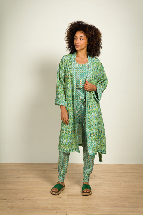 Pip Studio - Tilly Pyjama Shirt - Dames - Mojo - Groen - S