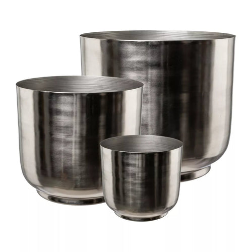 Flourify plantenbak - Metaal - set van 3 - 36x36x22 / 28x28x25 / 20x20x18 cm