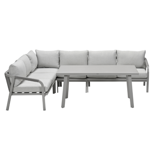 Monti lounge-diningset - 5-dlg. - taupe - rope grey sand - valley sand
