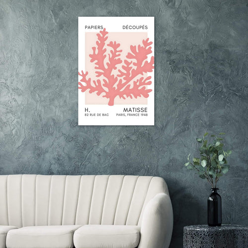 Artfulprints  Matisse – Aqua bloom taupe   poster 70x100 cm - vtwonen shop