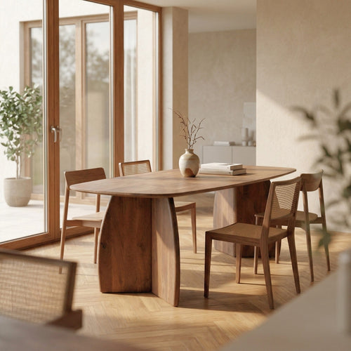 DÉJA Living Eettafel Majada - Deens Ovaal Donkerbruin Hout - 200x100x76cm