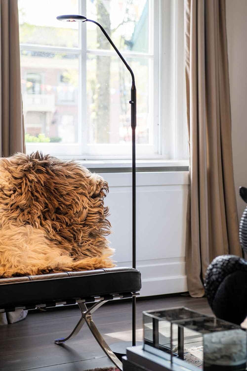 Artdelight vloerlamp UFO - 1 lichts - 26  x 140   cm - zwart - vtwonen shop