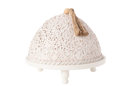 J-Line vliegenkap - sparhout - wit - vtwonen shop