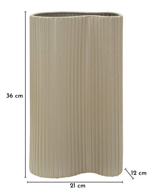 Mauro Ferretti vaas - 21x12x36 cm - beige