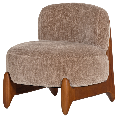 WOOOD fauteuil Runi - Hout/Velvet - Zand - 69x64x72