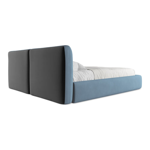 LaMiaSofa Bed met opbergruimte Milano - chenille stof - jeans - 200x228x82