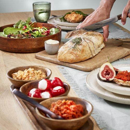 Mica Decorations Tomar Schaaltjes en Dienblad - 200 ml - 100% FSC Mangohout - Donkerbruin - vtwonen shop