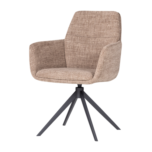WOOOD eetkamerstoel met armleuning Grant - Melange - Zand - 88x61x63