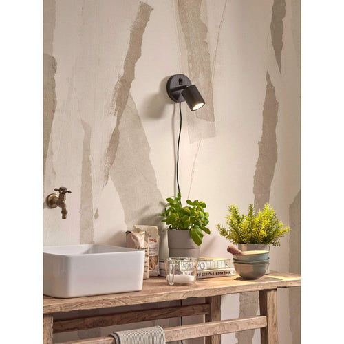 GOOD&MOJO wandlamp Java - zwart - Ø12cm - vtwonen shop