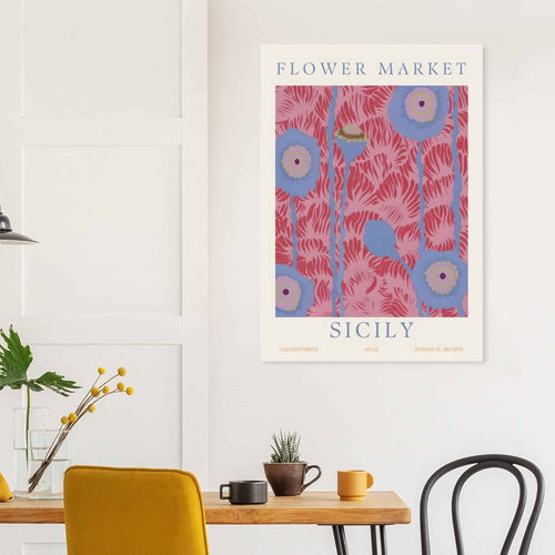 Artfulprints  Flower market - Sicily   poster 50x70 cm
