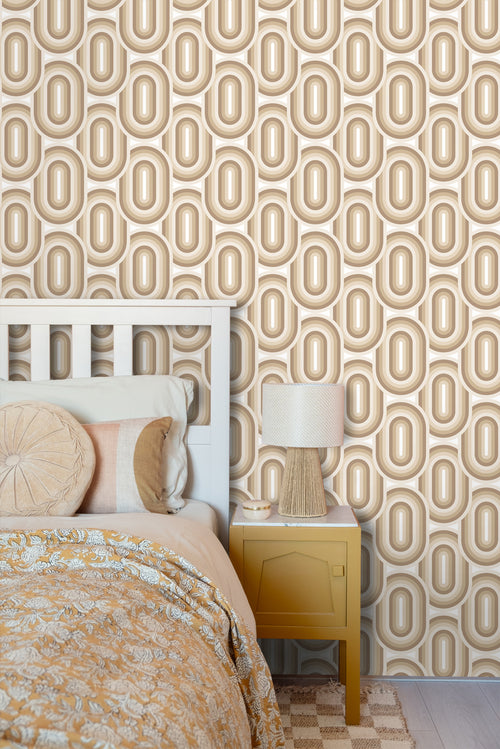 ESTAhome behang retro ornamenten beige en bruin - 50 x 900 cm - 130981 - vtwonen shop