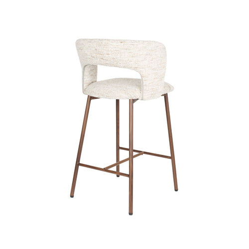 Housecraft Living Chelsea Barkrukken rugleuning 67 cm Beige - Set van 2