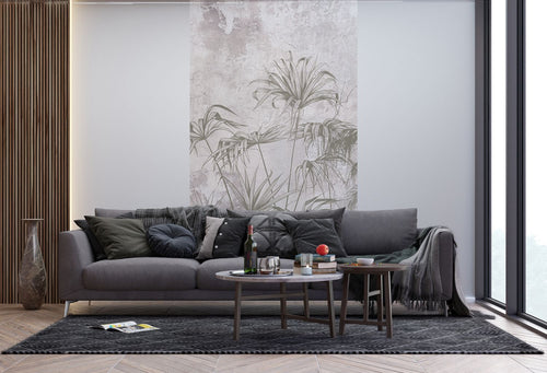 Sanders & Sanders fotobehang tropische planten grijs - 270 x 150 cm - 601218 - vtwonen shop