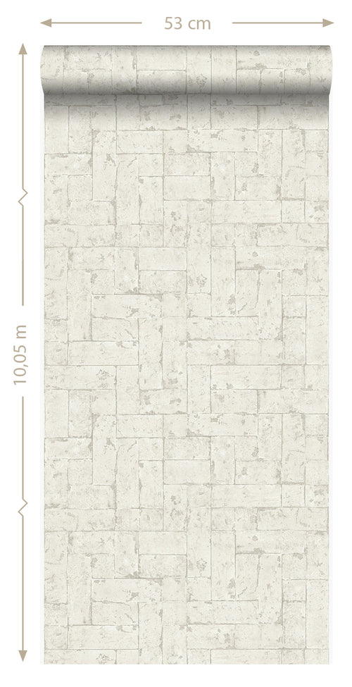 Origin Wallcoverings behang bakstenen lichtbeige - 53 cm x 10,05 m - 347568 - vtwonen shop