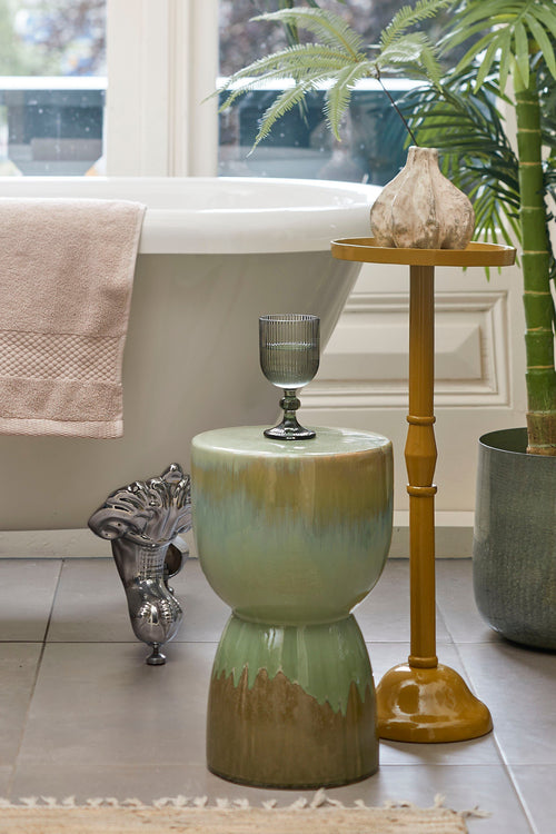 Mica Decorations Lucien Bijzettafel - H42 x Ø29 cm - Keramiek - Groen - vtwonen shop