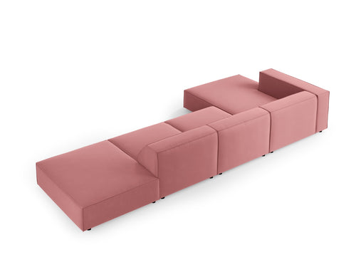 Cosmopolitan Design linker hoekbank Arendal 5-zits, flueel, zalm - 166x341x70cm