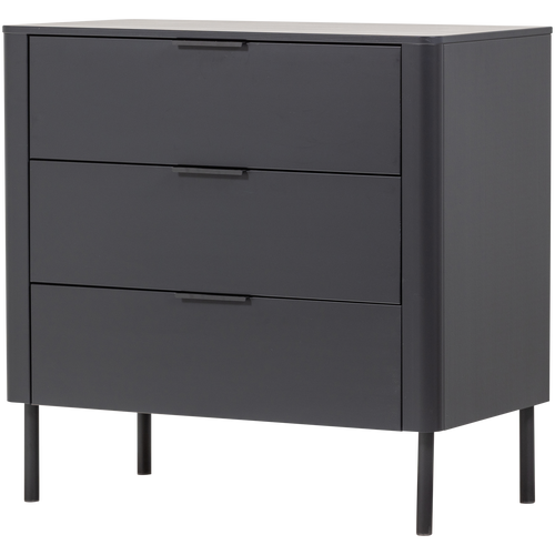 WOOOD ladekast Gunnar - Grenen - Matzwart - 93x94x52