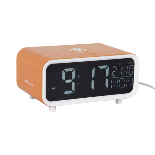 Karlsson wekker Chunky LED - geel - 17x11x8.6cm - Vaderdag - Vaderdagcadeau - Vaderdag cadeautje voor hem