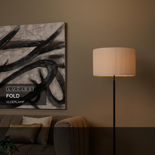 Lucide vloerlamp FOLD - 1xE27 - Wit - vtwonen shop