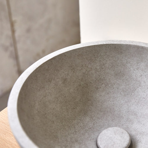 Tikamoon Ronde waskom in grijs beton ∅ 36 cm - Grijs