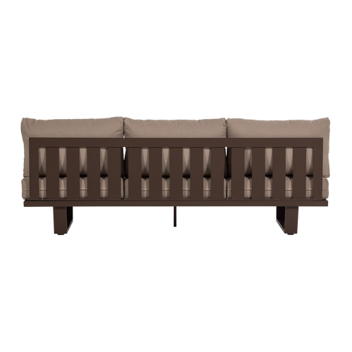 WOOOD 3-zits tuinbank Bear - Aluminium - Bruin - 80x210x87