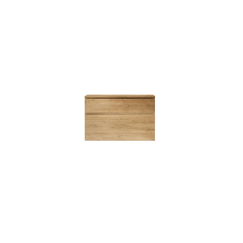 Tikamoon Massief eikenhouten wastafelmeubel 80 cm - Naturel