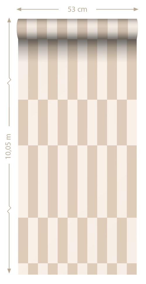 ESTAhome behang strepen beige - 50 x 900 cm - 131211 - vtwonen shop