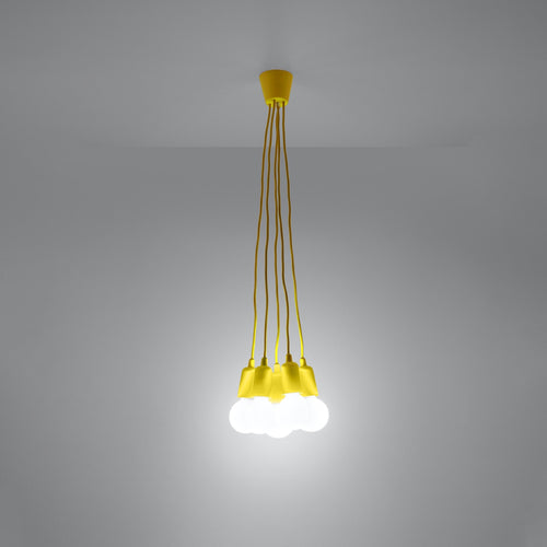 Sollux Lighting Hanglamp DIEGO 5 geel - 25x25x90cm