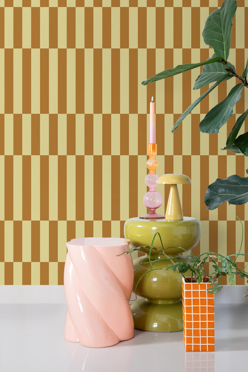 ESTAhome behang strepen bruin en zand beige - 50 x 900 cm - 131425 - vtwonen shop