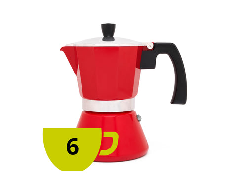Leopold Vienna - Espressomaker Tivoli - 6-kops - Rood - vtwonen shop