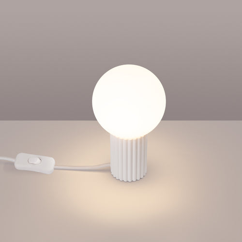 Sollux Lighting Tafellamp HALO wit - 12x12x19cm